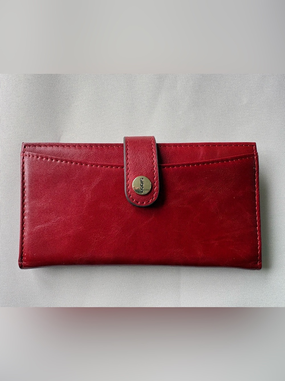 Lodis Luxury Smooth Red Leather Continental Wallet & Removable Card Case Set - Picture 10 of 16
